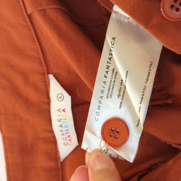 Burnt Orange Cotton Trousers - Picture 4 of 4